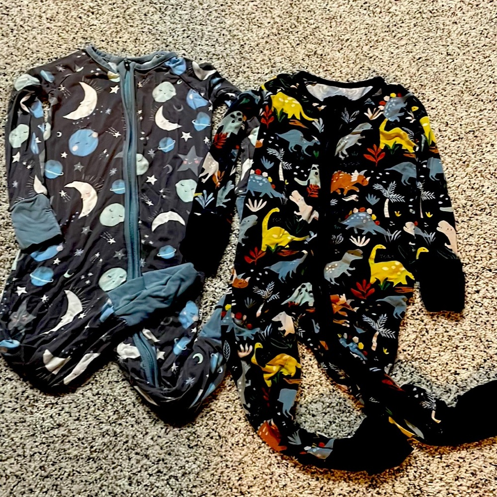 Little Sleepies Zip Sleepers - Boys- Size 12-18 months